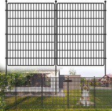 Teichzaun Gartenzaun 15tlg. Steckzaun Metall Zaunelemente Dekozaun Gitterzaun