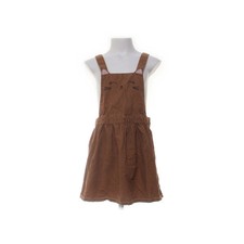 H&M, Latzkleid, Größe: 128, Braun, Baumwolle, Cord, Mädchen #zaa