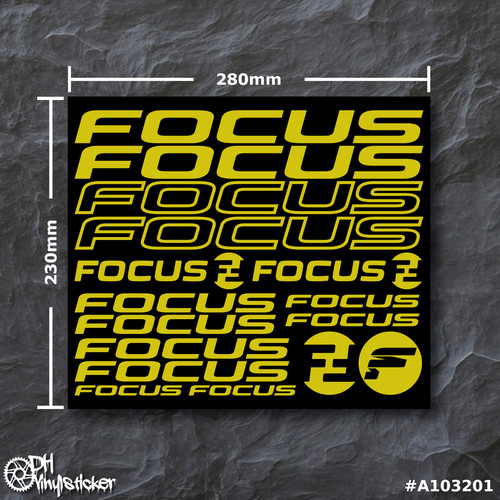 Focus stickersatz gelb - gelb, |