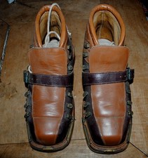Alte Skischuhe | Leder 1930er, DRGM Größe 38