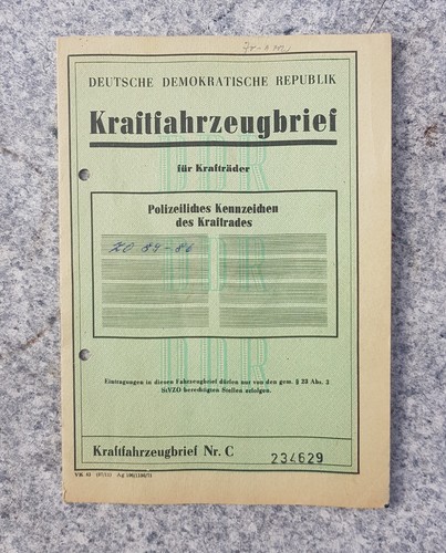 150 kfz brief - , kfz-brief
