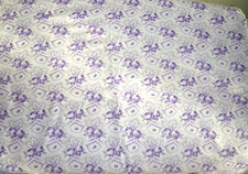 Bauernstoff  bedruckt vintage  Rosen  125cm X  50 cm lila  weiß