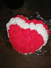 3D Rosen Herz Geschenk Weiß