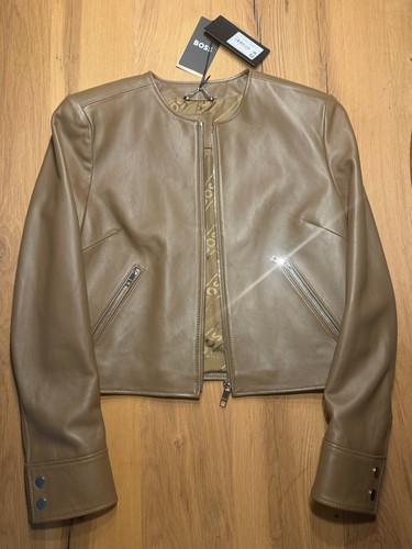 Boss sadenita lederjacke - sadenita, braun