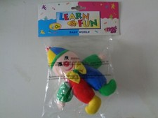 LISSI PUPPE Babypuppe Harlekin Clown mit Rassel OVP!