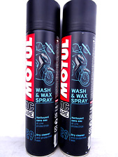 Motul E9  2x400ml Wash & Wax Spray MC Care Motorradreiniger Wasch- & Wachs