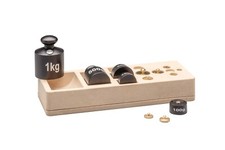 Gewichtssatz 2kg 13 Gewichte RE-Wood-Kasten - wiegen Waage Schule