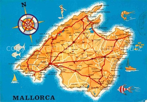 Mallorca landkarte - mallorca,
