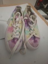 Plateau Chucks Batik Sneaker 37 Sommer Bunt Lila Gelb Grün Pink Canvas Hippie 