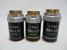 3x E-Plan - Achromat Objektiv