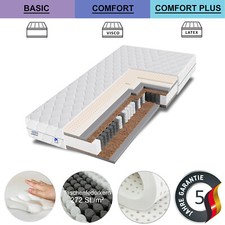 NOX Matratze Taschenfederkern H1-H5 Federkernmatratze Visco Kaltschaum wendbar 