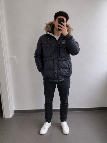Blaue herren winterjacke - blaue, herren-winterjacke