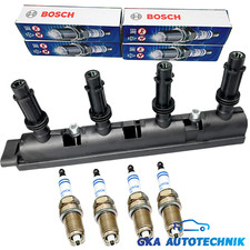 ZÜNDSPULE + 4x BOSCH ZÜNDKERZE FÜR CHEVROLET AVEO OPEL ASTRA CORSA MERIVA ZAFIRA