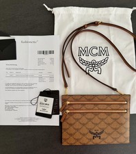MCM Tasche 👜 HIMMEL Lauretos Umhängetasche Pochette Börse Cognac beige