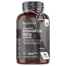 WeightWorld 180 Maca Kapseln - L Arginin Panax Ginseng Zink - Testosteron boost