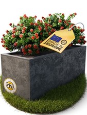 Pflanzkübel rechteckig Basalt Blumenkasten mit Wasserspeicher Balkon Blumenkübel