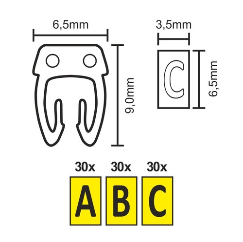 Set 100 kabelmarker - st.,