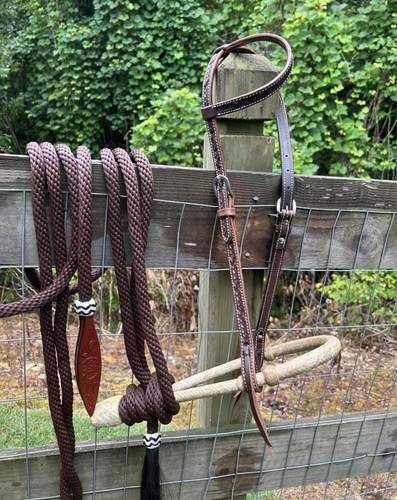 Bitless hackamore rawhide - hackamore,