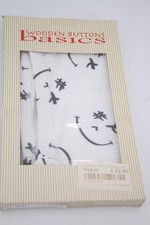 Baby Leggings wooden buttons basics, weiß mit Print Smiley 86/92