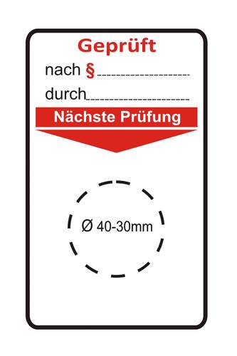 Grundplaketten-Prüfplaketten-