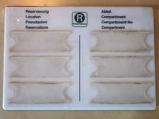 Schild Reservierung 6er Abteil