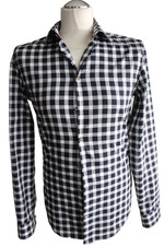 Seidensticker Slim Fit Klassisches Langarm Hemd KW 38 Schwarz-Weiß