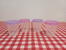 Tupperware * Wichtel * 4 Stück * transparent rosa flieder * mit Deckel