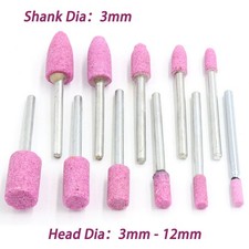 Schleifstifte 3mm Schaft Keramik Korund Schleifsteine Polierstifte für Dremel