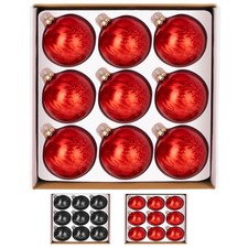 Weihnachtskugeln Glas Φ8cm 9er set Christbaumkugeln Weihnachtsbaumschmuck Deko