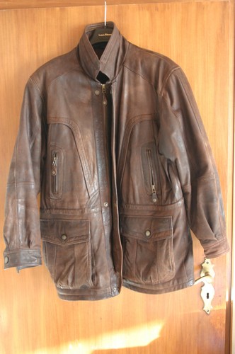 Längere vintage lederjacke - vintage,