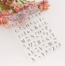 Silikonstempel ABC A-Z Alphabet Buchstaben Zahlen Clear Stamps DIY Scrapbooking