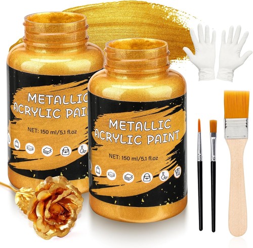 Acrylfarbe metallic gold - metallic,