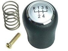 Schaltknauf Hebel pass.fü VW T5 T6 Bus Transporter Multivan Kasten 5 Gang Silber