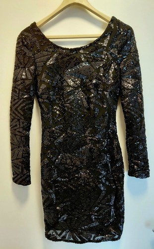 Pailletten kleid schwarz - kleid,