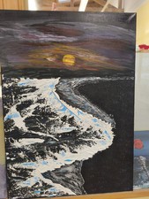 Selbstgemalte Bild  ,,Meer mit