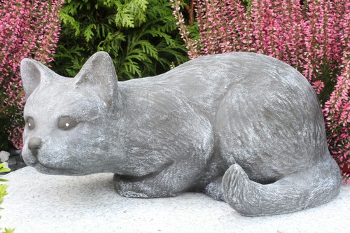 Steinfigur katze gartenfigur - steinfigur, katze,