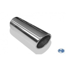 FOX Edelstahl Sportendrohr 100mm Ø 300mm Länge rund eingerollt abgeschrägt