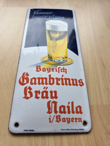 Gambrinus emailschild - gambrinus,