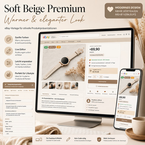 Ebay vorlage 2026 soft beige - ebay,