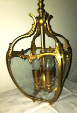 Lampe, Lüster, Deckenlampe, Messing 4-flammig, antik,