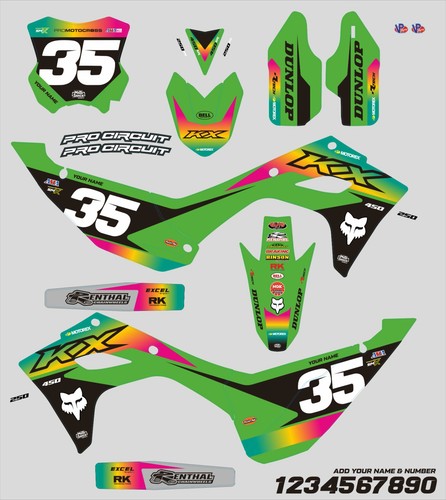 Kawasaki pro circuit decal - pro, kit