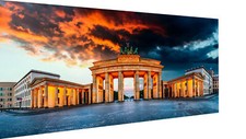 Leinwand Skyline Städte Berlin Bilder Wandbilder - Hochwertiger Kunstdruck