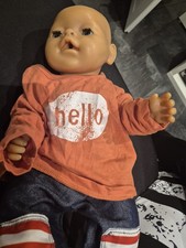 Zapf Creation Baby Born Trink-Puppe Junge mit Schlafaugen 