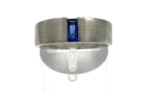925 silberring blauer - 925/-,