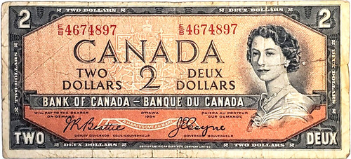 Kanada dollars 1954 - kanada, scare