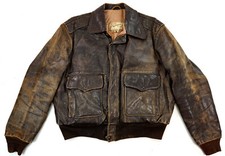 HERCULES A-2 US Vintage USN Pferdeleder Piloten Bomber Flieger Lederjacke 50 M-L