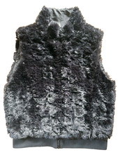 Fellweste schwarz Größe 38