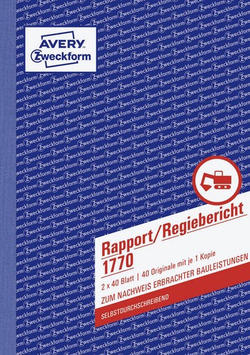 Avery zweckform 1770 rapport - 1770,