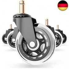 XeloTech 5er Set Hartbodenrollen für IKEA Bürostuhl - 10mm x 22 mm Stift - Sehr 