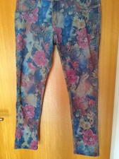 Damen Jeans One Size 40 42 44 46 Wendejeans Blumen Top Zustand!